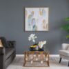 Modern Oil Painting, Square Framed Wall Art For Living Room Dining Room - Multicolor - Image 6
