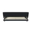 Queen Size Upholstered Platform Bed Frame, LED Lighting With Remote Controller And App, Curve Design, Wood Slat Support, No Box Spring Needed - Black - Image 8