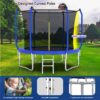 8Ft Trampoline With Basketball Hoop, Astm Approved Reinforced Type Outdoor Trampoline With Enclosure Net - Blue - Image 11