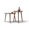 Center Table Low Table 100% Solid Oak Wood Top Plate Desk Pebble Shaped Natural Wooden Coffee Table - Walnut - Image 9