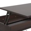 Juno - Wood Lift Top Desk With Hidden Storage And Drawer - Dark Brown - Image 4