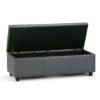 Avalon - Storage Ottoman Bench - Stone Gray - Image 3