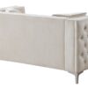 Chic Contemporary Loveseat - Ivory - Image 3