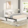 Anda - Queen Boucle Upholstered Platform Bed With Patented 4 Drawers Storage - Ivory - Image 4