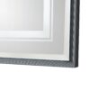 40*30" LED Bathroom Beveled Mirror, 3000 - 6000K Gradient Front And Backlit LED Mirror For Bathroom, 3 Colors Dimmable, Ip54 Enhanced Anti - Fog, Hanging Plates Wall Mount Lighted Mirror - Gray - Image 5