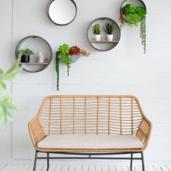 Farmhouse Round Metal Wall Planter (Set of 5) - Gray