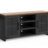 Essex - TV Stand Console For TVs Up To 80" - Black, Whiskey - Image 2