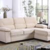 Kipling - Velvet Fabric Reversible Sleeper Sectional Sofa Chaise - Beige - Image 12