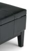 Dover - Square Coffee Table Storage Ottoman - Midnight Black - Image 3