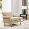 Alana Lawson - Accent Arm Chair Metal Casters - Fawn Brown - Image 10