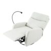 31.5" 270 Power Swivel Rocker Recliner Chair, Electric Glider Reclining Sofa With USB Ports, Power Swivel Glider, Rocking Chair Nursery Recliners For Living Room Bedroom - Light Gray - Image 25
