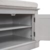 Storage Bench With 4 Doors And Adjustable Shelves, Shoe Bench With Removable Cushion For Living Room, Entryway - Gray Wash - Image 8