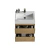 Alice - U040-Alice24-106 Bathroom Vanity With Sink, Large Storage Wall Mounted Floating Bathroom Vanity For Modern Bathroom - Oak / White - Image 6
