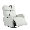 31.5" 270 Power Swivel Rocker Recliner Chair, Electric Glider Reclining Sofa With USB Ports, Power Swivel Glider, Rocking Chair Nursery Recliners For Living Room Bedroom - Light Gray - Image 20