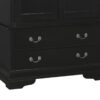 Elegant Traditional Armoire - Black - Image 2