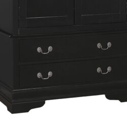 Elegant Traditional Armoire - Black