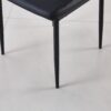 5 Pieces Dining Set, Table Metal Leg Mid-Century Dining Table For 4 - 6 People With Glass Table Top, Pedestal Dining Table - Black - Image 7