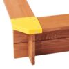 Kids Sandbox With Cover, Sand Box With Adjustable Canopy, Large Outdoor Cedar Sandpit For Backyard Play - Reddish Brown - Image 26
