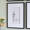 Architecture Wall Art Prints, Home Decor Art For Living Room Dining Room Entryway (Set of 4) - White / Black - Image 4