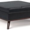Owen - Square Coffee Table Storage Ottoman - Midnight Black - Image 4