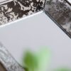 Antique Rectangle Mirror With Floral Accents, Mirrored Display Tray, Hanging Wall Mirror - Silver - Image 8