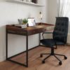 Foley - Swivel Office Chair - Distressed Blue - Image 8