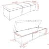 Avalon - Extra Large Storage Ottoman Bench - Satin Cream - Image 2