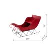 Iron Sleigh Large, Distressed Christmas Santa Sleigh Holiday Decoration - Black / Red - Image 7