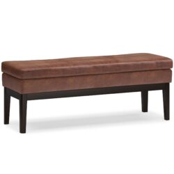 Carlson - Ottoman Bench - Distressed Saddle Brown