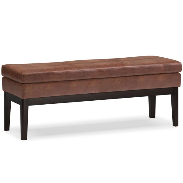 Carlson - Ottoman Bench - Distressed Saddle Brown