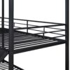 Twin Over Twin Bunk Bed, Housebed With Slide - Black - Image 16