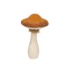 Mushroom Holiday Ornament, For Harvest Festival Fall Festival & Thanksgiving Table Decorations (Set of 2) - Beige / Orange - Image 4