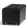 Sienna - Storage Ottoman Bench - Midnight Black - Image 3