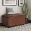Cosmopolitan - Storage Ottoman - Distressed Saddle Brown - Image 8