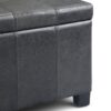 Dover - Storage Ottoman Bench - Distressed Black - Image 4