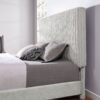 King Size Upholstered Platform Bed - Minky Stone - Image 5