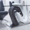 Anne - Dining Table - White / Gray - Image 4