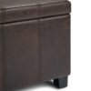 Dover - Storage Ottoman Bench - Distressed Brown - Image 4