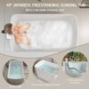 49'' Acrylic Freestanding Soaking Bathtub, Square-Shape Japanese Soaking Hot Tub, Sit-In Design With Chrome Overflow And Drain For Express Delivery 23Amazing-49 (W1920P179228) - Glossy White - Image 2