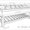 Lomond - Storage Ottoman Bench - Distressed Gray Taupe - Image 2