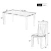 7 Piece Dining Table Set Retro Style With Extendable Table And 6 Upholstered Chairs - Brown / White - Image 4