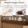 60'' Fireplace Mantel Wooden Wall Mounted Floating Shelf 8" Deep Solid Pine Wood - Brown - Image 3