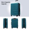 Hardshell Luggage Sets 3 Pieces Spinner Suitcase With Tsa Lock Lightweight 20" 24" 28" - Antique Blue Green - Image 2