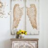 Feather Wing Wall Panels With Distressed, Rectangle Hanging Wall Art (Set of 2) - Multicolor - Image 4