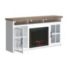 Hampton - Fireplace TV Stand Console For TVs Up To 85" - Jasmine Whitewash / Barnwood - Image 3