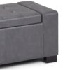 Laredo - Large Storage Ottoman - Stone Gray - Image 5