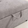 Hannah - Woven Convertible Armchair - Gray - Image 5