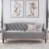 Ken - Upholstered Button Tufted Sofa - Opal Gray - Image 10