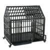 Heavy Duty Dog Cage Pet Crate With Roof - Black - Image 5