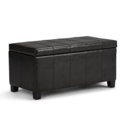 Dover - Storage Ottoman Bench - Midnight Black